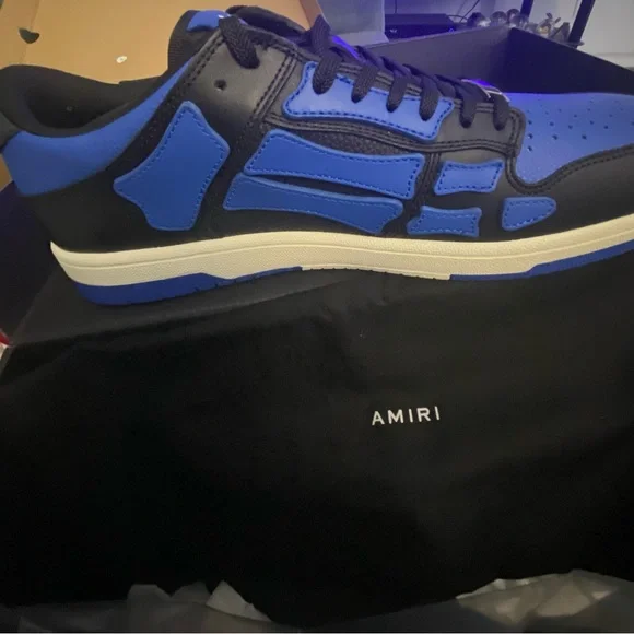 AMIRI Black and Blue Athletic Shoes with Modern Aesthetic AMIRI Black & Blue Classic Low Sneakers Amiri main image 2